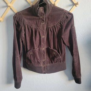 Vintage Mossimo Brown Corduroy Bomber Jacket size M